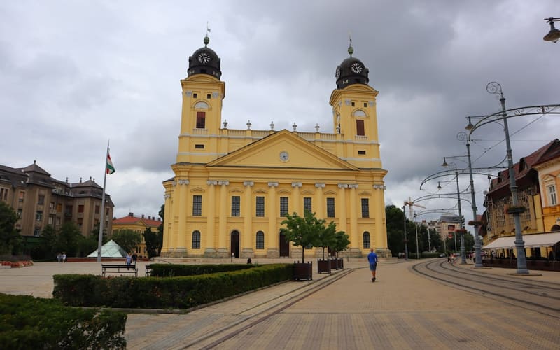 Debrecen, Hungary adult nightlife district at night